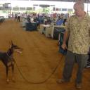 Pete and his red Dobie girl
